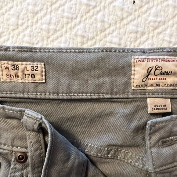 Men’s J. Crew 5-pocket denim pants in Grey-Green color - Picture 2 of 2